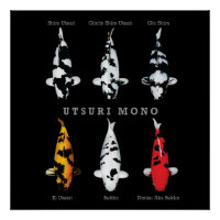 Elegante Koi Fish Poster - Eterno e Deco Artístico