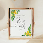 Poster Elegante Lemon deixe seu cartão de receita aqui<br><div class="desc">Elegante Lemon deixe seu cartão de receita aqui. Itens correspondentes disponíveis.</div>