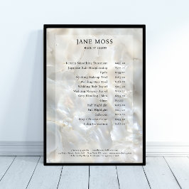 Poster Elegante, Mármore, Salão, Cartaz de Lista de Preço