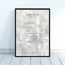 Poster Elegante, Mármore, Salão, Cartaz de Lista de Preço