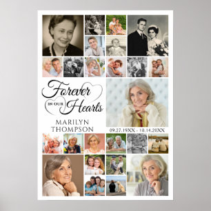 Poster Elegante Memorial Para Sempre em nossos Corações 2