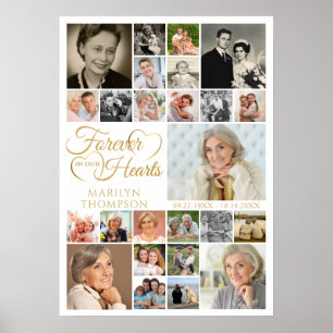 Poster Elegante Memorial Para Sempre em nossos Corações 2