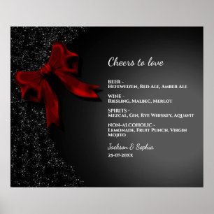 Poster Elegante Mínimo Arco Vermelho Simples Sig. Menu El