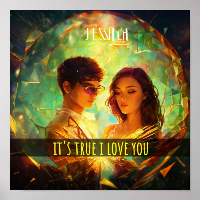 Poster "Elegante Modern Wall Art Poster: Lover Design" (Frente)