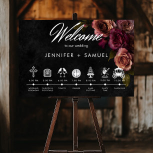 Poster Elegante Moody Muted Rust Burgundy Ordem dos Event