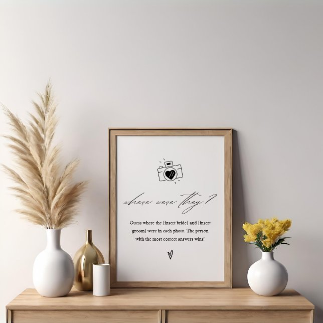 Poster Elegante Onde Eles Estavam Sinal De Jogo De Chá de (Criador carregado)