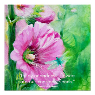 Pôster Elegante Poster de Arte Rosa Floral