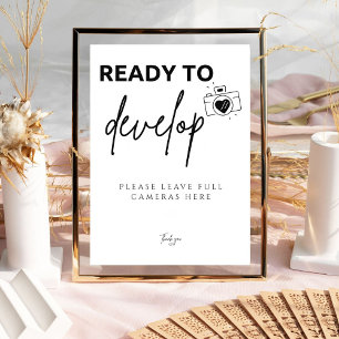 Poster Elegante Pronto Para Desenvolver Casamento De Câme