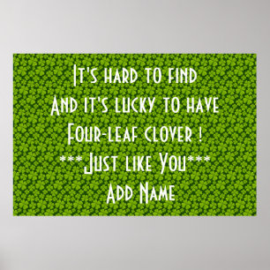 Poster Elegante Quatro Folhas Folha Floral