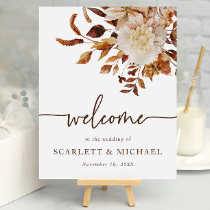 Poster Elegante Recepção de Casamento de Outono