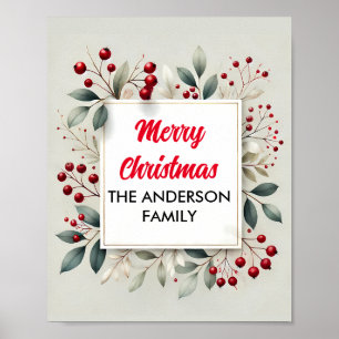 Poster Elegante Red Berry Natal