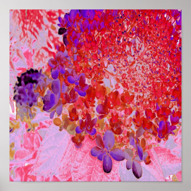 Poster Elegante Roxo e Laranja (Frente)