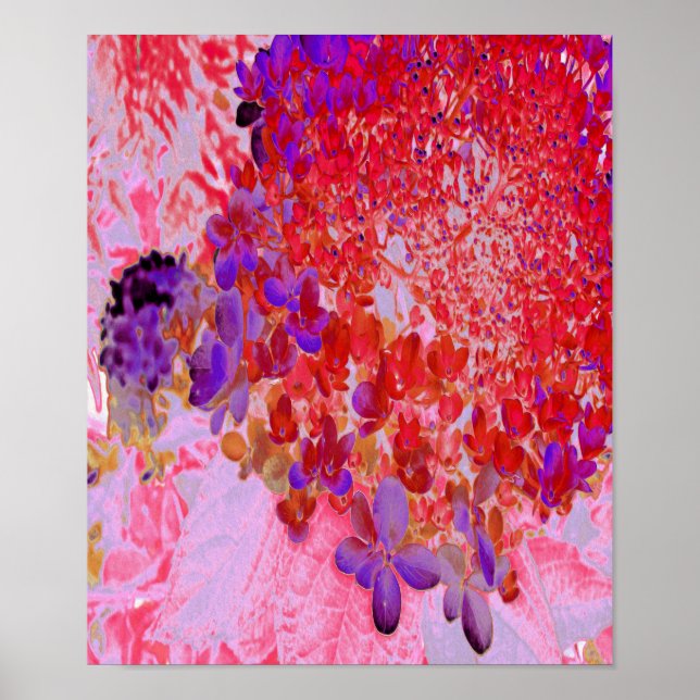Poster Elegante Roxo e Laranja (Frente)