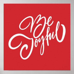 Poster Elegante Seja Joyful Holiday Design