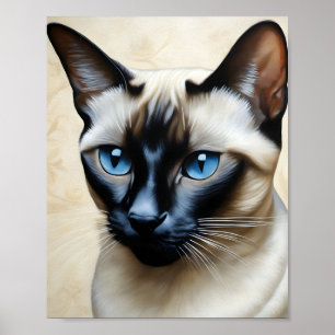 Poster Elegante Siamese Cat