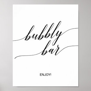 Poster Elegante - Símbolo de Bar para a Caligrafia Negra