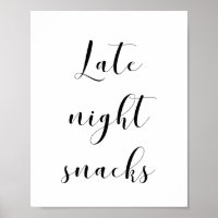 Elegante Sinal de casamento de snacks noturnos tar