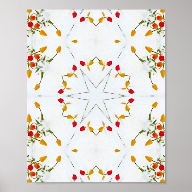 Poster Elegante Vintage Floral (Frente)