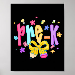 Poster Elegante Volta às Aulas Pré-escolar Lindo Charme L
