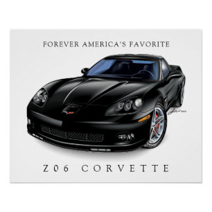 PÔSTER ELEGANTE Z- 06 VETTE ILUSTRAÇÃO