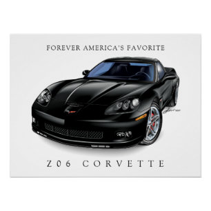 PÔSTER ELEGANTE Z- 06 VETTE ILUSTRAÇÃO