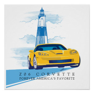 PÔSTER ELEGANTE Z- 06 VETTE ILUSTRAÇÃO