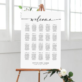 Poster Elegantes 20 Mesas Cartaz de Boas-Vindas de Assent