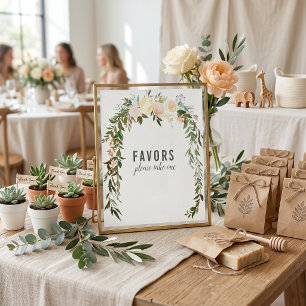 Poster Elegantes Favoritos Mesa Rosa Bebê Chuveirinho