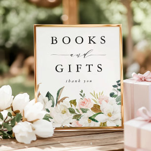 Poster Elegantes Livros e Presentes para Chá de Bebê Magn