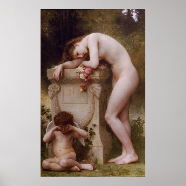 Pôster Elegia de Bouguereau (Douleur d'amour) (1899) (Frente)