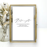 Poster Elegnat Chá de panela Date Jar Noite<br><div class="desc">Capture a elegância eterno do seu dia especial com nossa simples e chique caligrafia,  suíte de casamento preto e branco.</div>