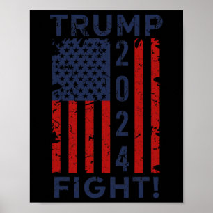 Poster Eleição 2024 Luta Luta Luta - Trump Presidente