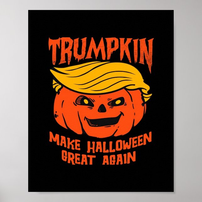 Poster Eleição de Abóbora do Halloween Trumpkin (Frente)