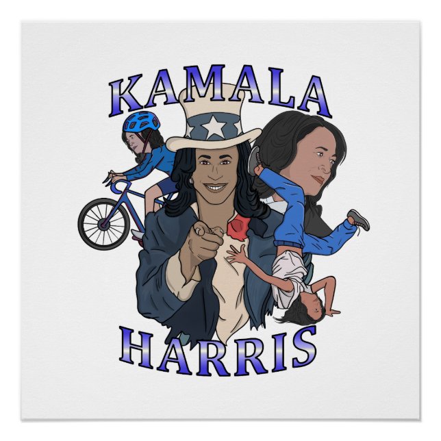 Pôster Eleição de Estilo de Rap Bootleg Kamala Harris (Frente)