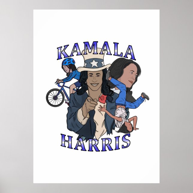 Poster Eleição de Estilo de Rap Bootleg Kamala Harris (Frente)