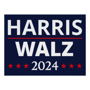 Pôster Eleição de Harris Walz 2024 III