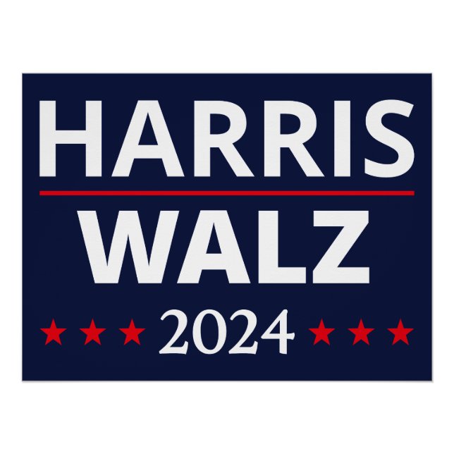 Pôster Eleição de Harris Walz 2024 III (Frente)