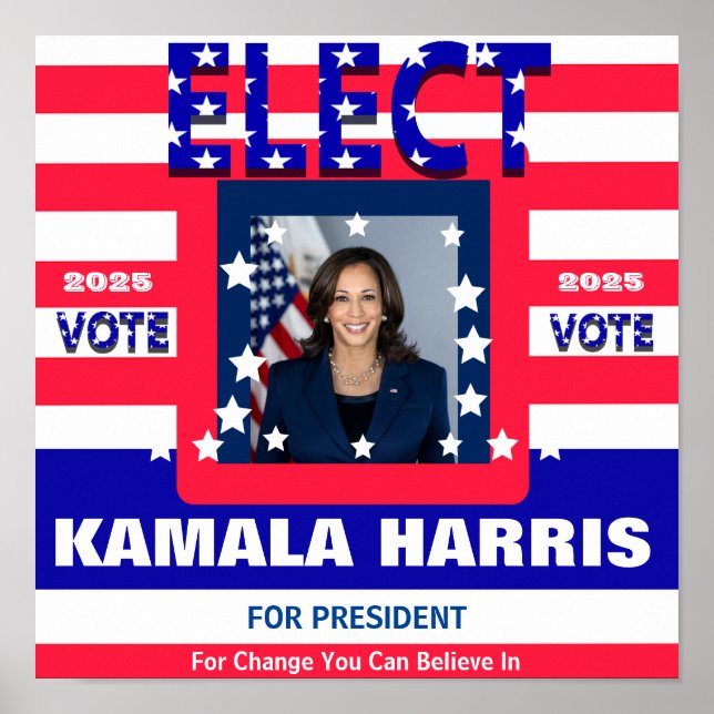 Poster Eleição de Kamala Harris (Frente)