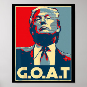 Poster Eleição do Dedo Médio Trump Goat 2024 Republicano