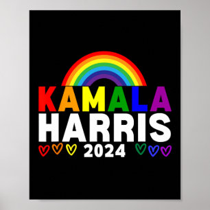 Poster Eleição Do Orgulho gay Rainbow 2024 Da Harris