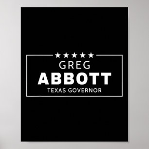 Poster Eleição Greg Abbott Governador Texas Republicano V