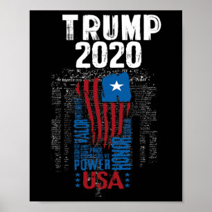 Poster Eleição Presidencial Donald Trump Suporte Republic