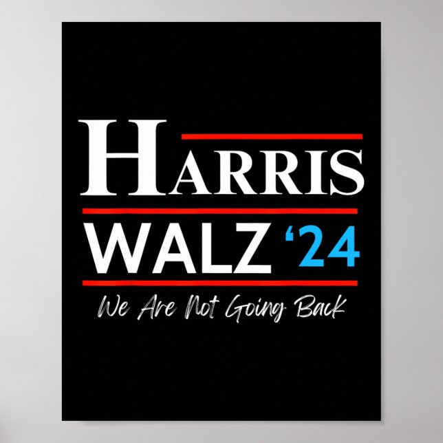 Poster Eleição Waltz 2024 Kamala Harris Tim Waltz 2024 & (Frente)
