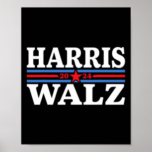 Poster Eleição Walz 2024 Kamala Harris Tim Waltz 2024 9