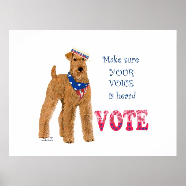 Poster Eleições do Terrier Irlandês (Frente)