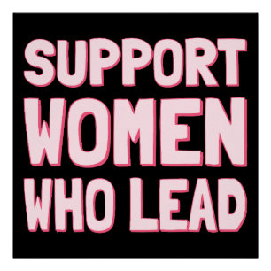 Pôster Eleições Feministas - Apoiem Mulheres Que Lideram