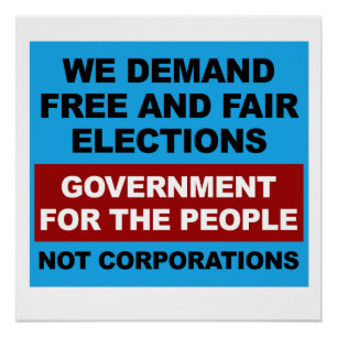 Pôster Eleições livres e justas