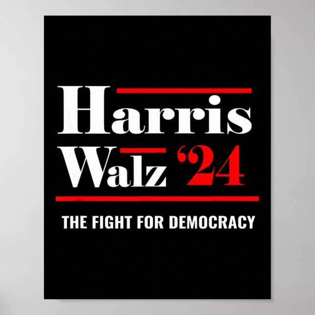 Poster Eleita Kamala Harris &amp; Tim Walz 2024 (Frente)