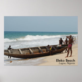 Poster Eleko Beach, Lagos, Nigéria.