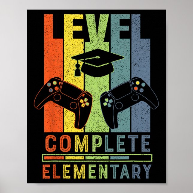 Poster Elementary Level Complete Graduation Cl 2025 Gamer (Frente)